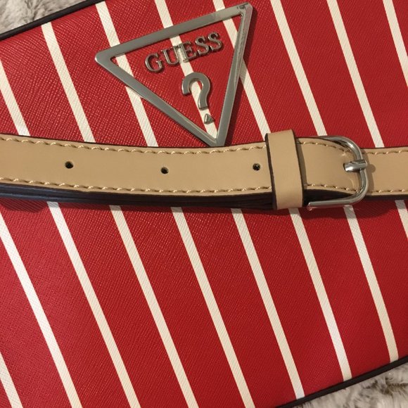 Guess Kamryn Red Stripe Crossbody New without tags - Picture 3 of 4